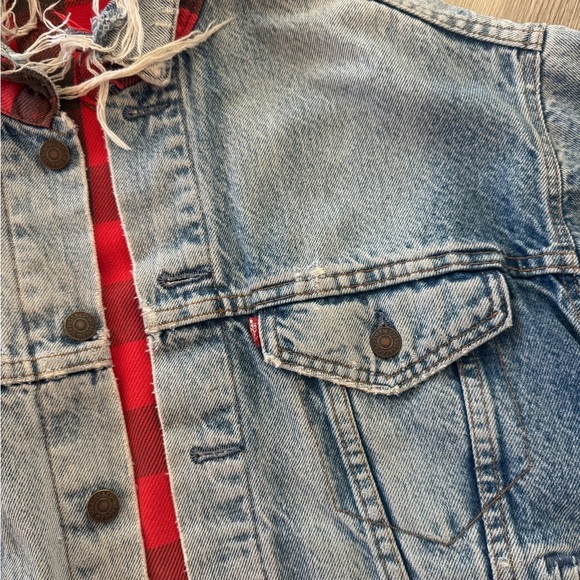 Mens Vintage Levis 70417 0819 Denim Jean Barn Trucker Plaid
Lined Jacket - Picture 3 of 7